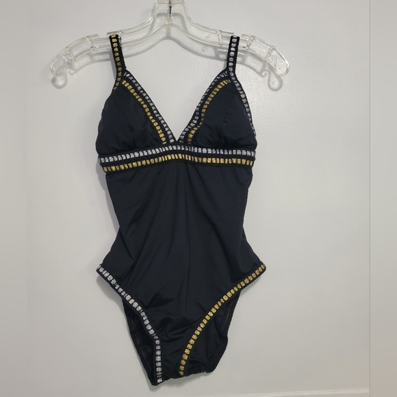 La Blanca Women's One Piece Swimsuit in Black Size 8 - Picture 2 of 10